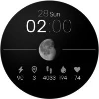 Minimal Watch Face Moon Phase